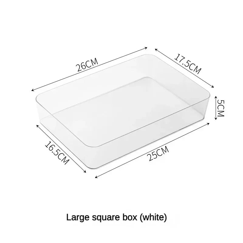 Transparent Plastic Storage Organizers Set for Drawers