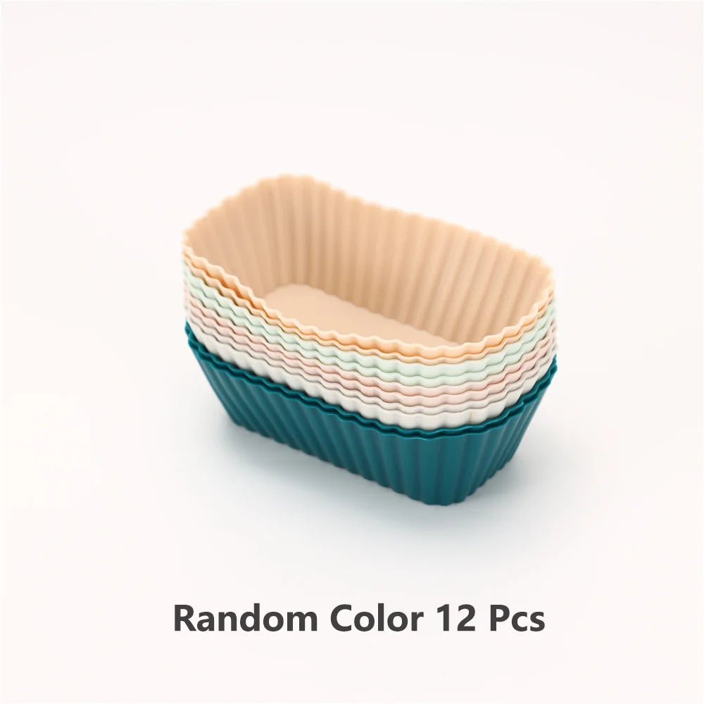 12pcs/Set Silicone Cake Mold Round Shaped Muffin Cupcake Baking Molds Kitchen Cooking Bakeware Maker DIY Cake Decorating Tools - Buy online at  Vibe In Cart.