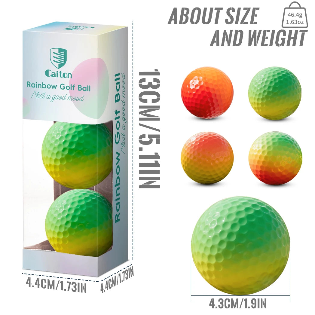 Soft Rainbow Golf Balls for Practice, 3 or 6 Pack