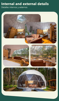 Geodesic Dome Manor greenhouse Tent Leisure Resort Vacation Outdoor Glamping Round Tent Transparent Starry Sky Luxury Hotel Dome - Buy online at  Vibe In Cart.