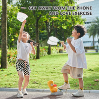 Air Discs Launcher Childern Toys Indoor Outdoor Games Soaring Machine Flying Disc Saucer Foot Launcher Kids Jump Spoorts Toy