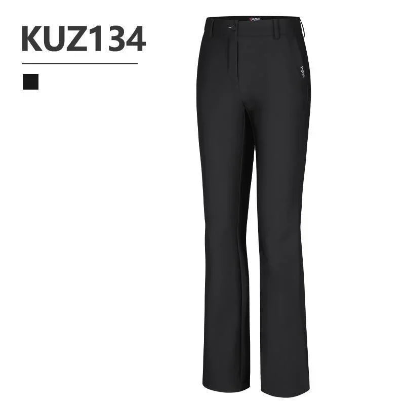 Women's Flared Slim Warm Golf Pants for Autumn Winter