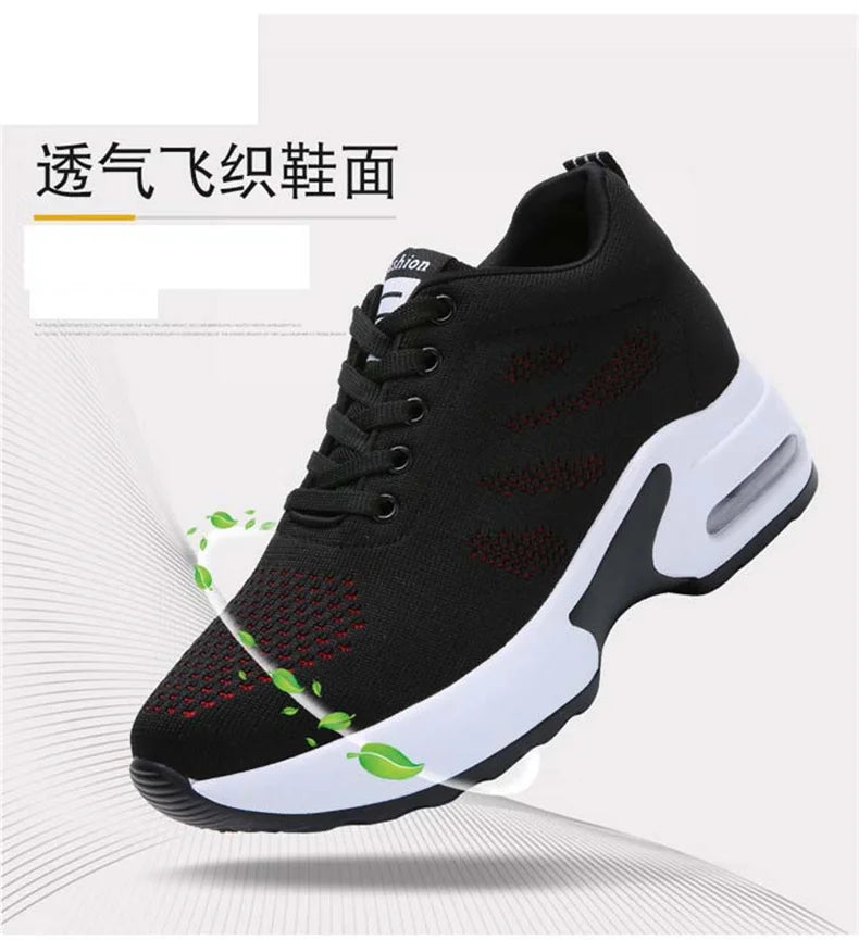 Women's Platform Mesh Breathable Sneakers Womens Spring New Casual Wedge Basket Shoes Tennis Female Thick Woman Summer Trainers - Buy online at  Vibe In Cart.