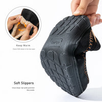 Pmoiste Soft Faux Suede House Slippers Men Comfortable Warm Cushion Designer Mark Line Living Room Shoes Slip-on Winter Indoor - Buy online at  Vibe In Cart.