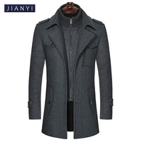 Men's Oversize Autumn And Winter Woolen Coat With Zipper And Pockets