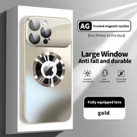 Matte Metallic Protective Phone Case with Magnetic and Camera Protection