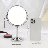 3/4/5in Double-Side Makeup Mirror With 2X Magnification Clear Reflection And Easy To Carry Desktop Vanity Mirror With Stand - Buy online at  Vibe In Cart.