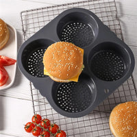 Hamburger Baking Mold Silicone mould Food Grade Bread Bun Baked Plate Non-Stick cake Pan Home Kitchen Bakeware BPA Free - Buy online at  Vibe In Cart.