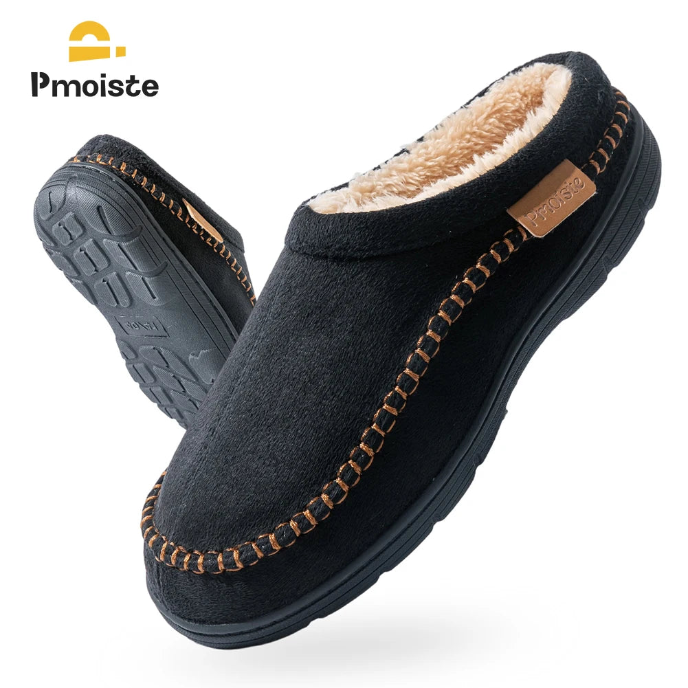Pmoiste Soft Faux Suede House Slippers Men Comfortable Warm Cushion Designer Mark Line Living Room Shoes Slip-on Winter Indoor - Buy online at  Vibe In Cart.