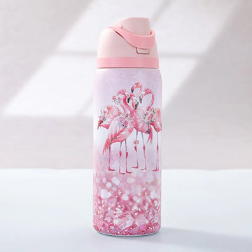 500ml Portable Thermal Flask Cartoon Stainless Steel Water Bottle for Kids Sports Leak Proof Insulated Cup for School Travel - Buy online at  Vibe In Cart.