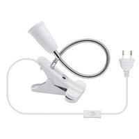 EU US Plug 360 Degrees Flexible Desk Lamp Holder E27 Base Light Socket Gooseneck Clip-On Cable With On Off Switch for Home Plant - Buy online at  Vibe In Cart.