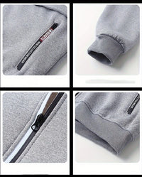 Winter Lambswool Zipper Hoodies Thicken Warm Jackets Long Sleeve Sweatshirts Casual Sports Fleece Black Coats Hooded Men Coat To - Buy online at  Vibe In Cart.