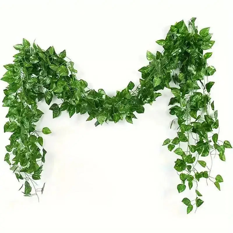 2.1M Green Ivy Leaf Hanging Vine Artificial Garland Silk Wall Plant Home Garden Decoration Wedding Party DIY Fake Wreath Leaves - Buy online at  Vibe In Cart.