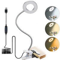 48 LED Clip On Dimmable Desk Lamp with Flexible Gooseneck
