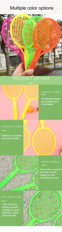 Children Mini Badminton Tennis Racket with Two Balls Plastic Parent-child Physical Exercise Baby Ball Games Summer Gifts TMZ - Buy online at  Vibe In Cart.