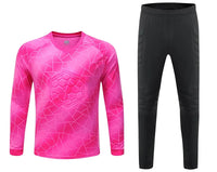 Unisex Polyester Soccer Goalkeeper Uniform with Long Sleeve Top and Pants