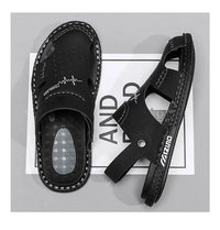 Men's Gladiator Sandals with Rubber Outsole and Buckle Strap