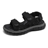 Men's Breathable Gladiator Sandals with Anti-Slip PVC Outsole and PU Upper