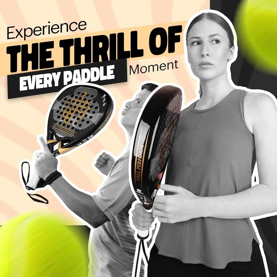 Padel Racket Carbon Fiber Surface Tennis Racket Pop Tennis Beach Tennis - Buy online at  Vibe In Cart.