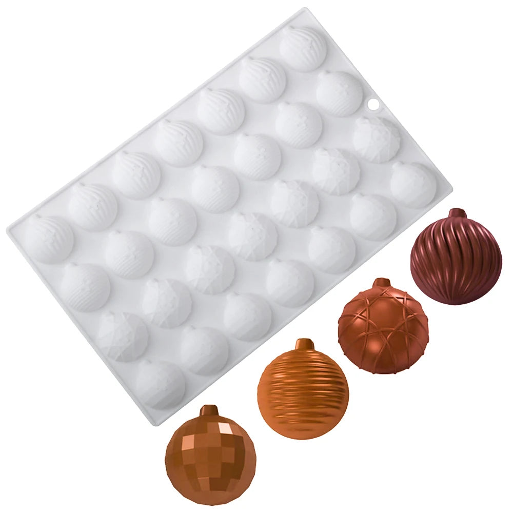 28-Cell Christmas Lantern Decorative Ball Design Chocolate Mold Candy Tools Silicone Cake Mold Dessert Bakeware Kitchen Baking S - Buy online at  Vibe In Cart.