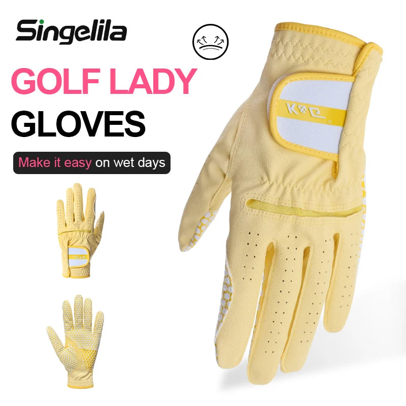 Golf Gloves Women Sport Gloves Silica Gel Non Slip Absorb Sweat Nanometer Golf Breathable Glove Palm Protection Wear Resistant - Buy online at  Vibe In Cart.