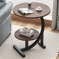 Two Layers Small Side Table For Spaces, Storage Rack, End Mdf+metal, S Living Room Modern Balcony - Buy online at  Vibe In Cart.