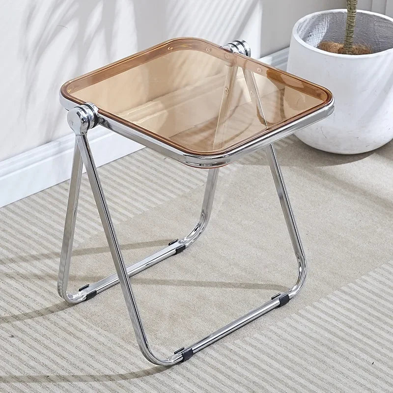 Fashionable Folding Side Table - Transparent Coffee Table for Living Room Sofa Corner & Balcony Acrylic Coffe Table - Buy online at  Vibe In Cart.