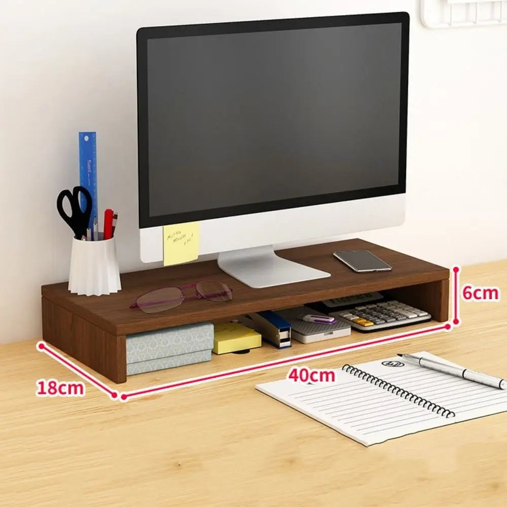 Wooden Laptop Stand with Stable Base and Eyesight Protection