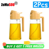 2-in-1 Plastic Oil Sprayer Pourer Bottle 500mL Set of 1-4