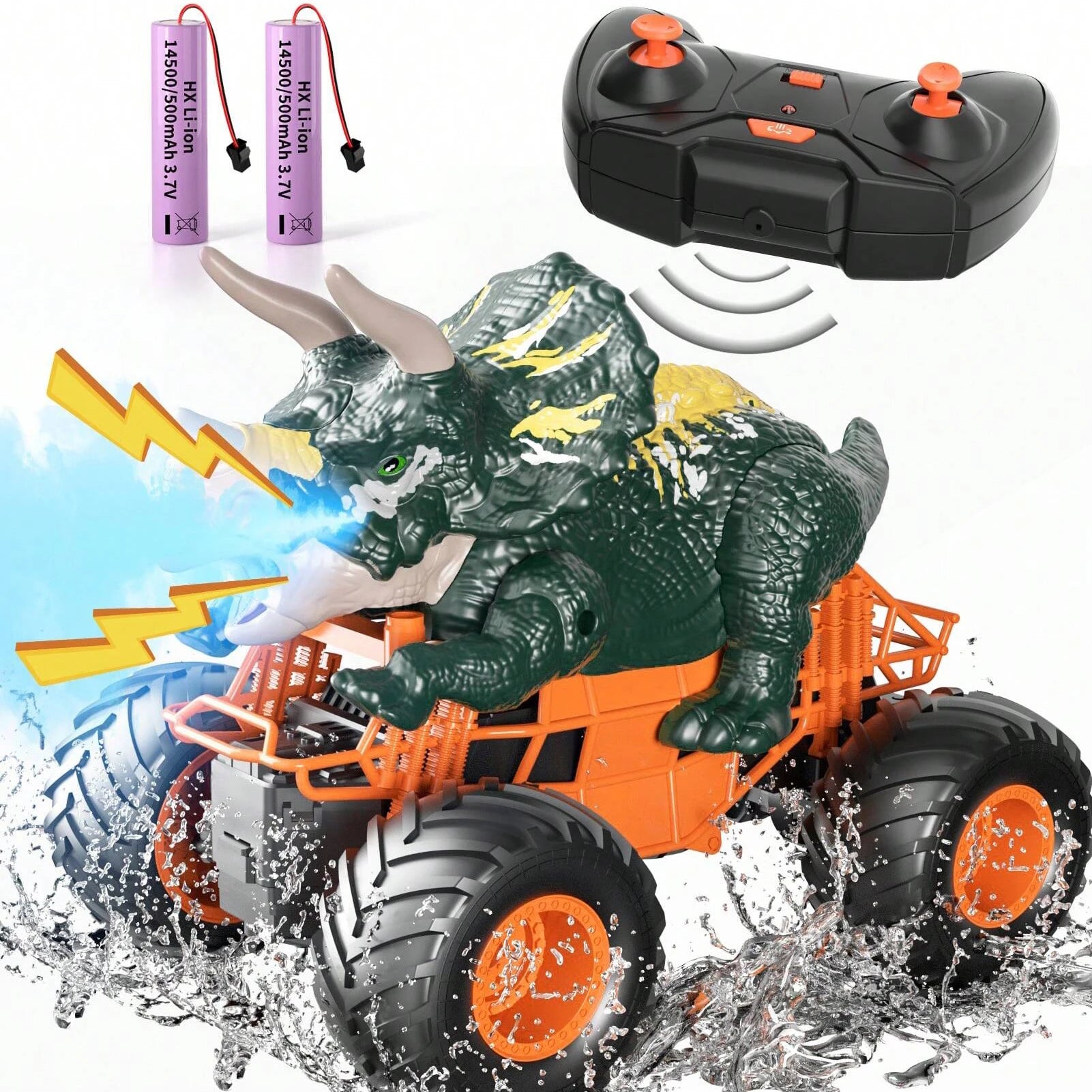 Remote Control Triceratops Toys Truck High Speed With Roar Light And For Kids 3-7 Ages Off Road Dinosaur Outdoor Cars For Boys - Buy online at  Vibe In Cart.