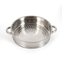 5 Tier Stainless Steel Steamer Pot Set 28cm Stackable with Glass Lid