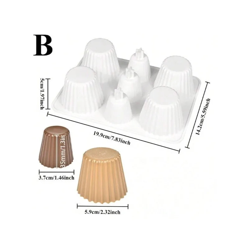 Cup Shape Mousse Cake Mold Bakeware Set Striped or Smooth Coffee Cup Design Silicone Cake Mold Chocolate Dessert Baking Tools - Buy online at  Vibe In Cart.