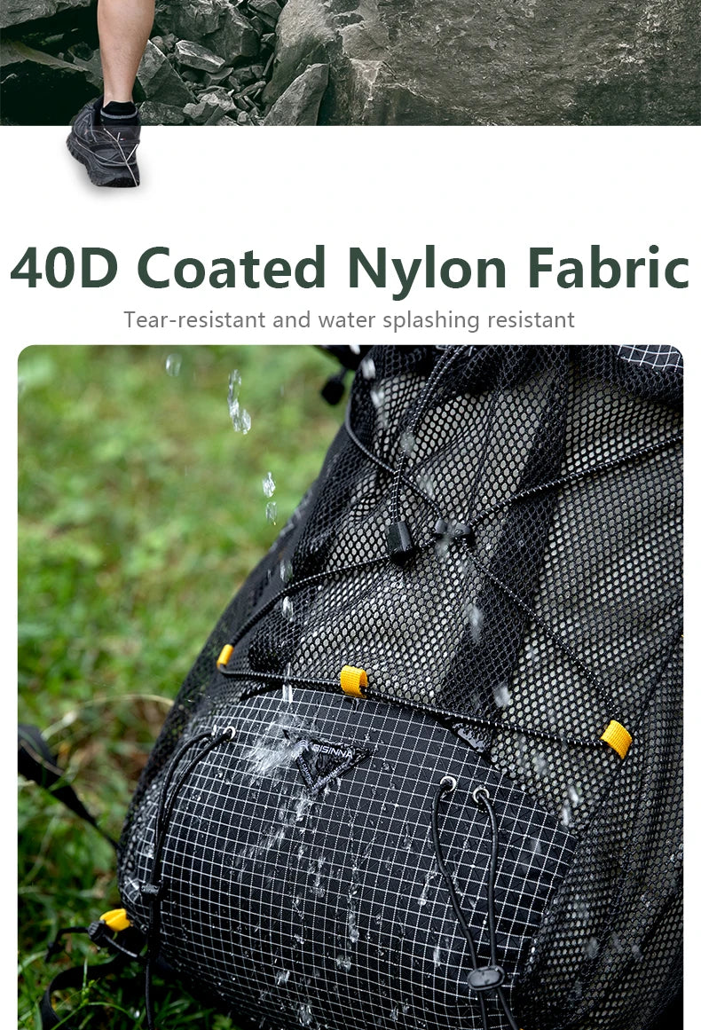 BISINNA Camping Backpack 25+10L Ultralight Travel Bag for Men Women Large Capacity Outdoor Sports Climbing Hiking Backpack - Buy online at  Vibe In Cart.