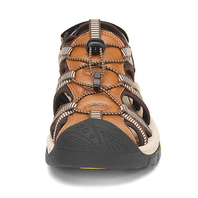 Men's Waterproof Sports Sandals for Hiking and Beach Open Toe Adjustable