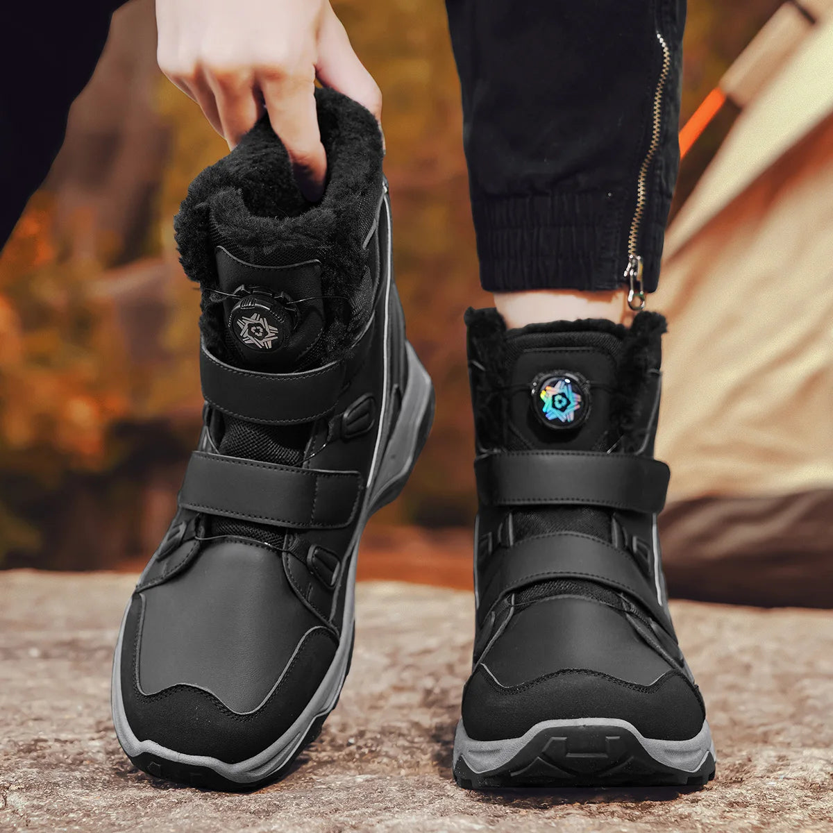 2025 high-top snow boots for men, new winter collection, outdoor leisure, slip-resistant and wear-resistant. - Buy online at  Vibe In Cart.