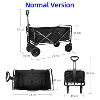 Collapsible Folding Utility Beach Wagon Cart Heavy Duty Large Capacity Fold Wagon Outdoor Trolley Portable Camping Cart Table - Buy online at  Vibe In Cart.