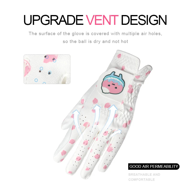 Korean and Japanese Golf Gloves Cartoon Tree Leaf Women's Microfiber Wear Resistant Sports Golf Gloves Non-slip and Breathable - Buy online at  Vibe In Cart.
