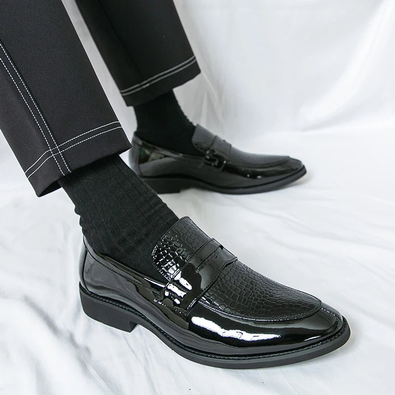 Loafers Shoes Men Color Blocked Business Casual Fashion Round Head Formal Wedding Shoes - Buy online at  Vibe In Cart.