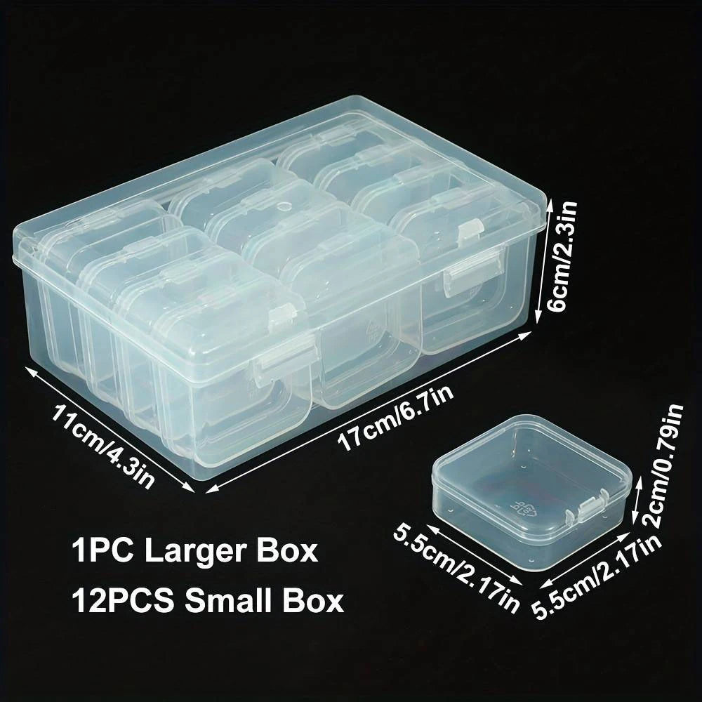 Transparent Plastic Square Desktop Document Storage Box