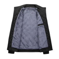 Autumn Winter Bomber Jacket Men Diamond Pattern Fleece Lined Casual Jacket Men Fashion Clothing 2023 Brand New Slim Fit Coat - Buy online at  Vibe In Cart.