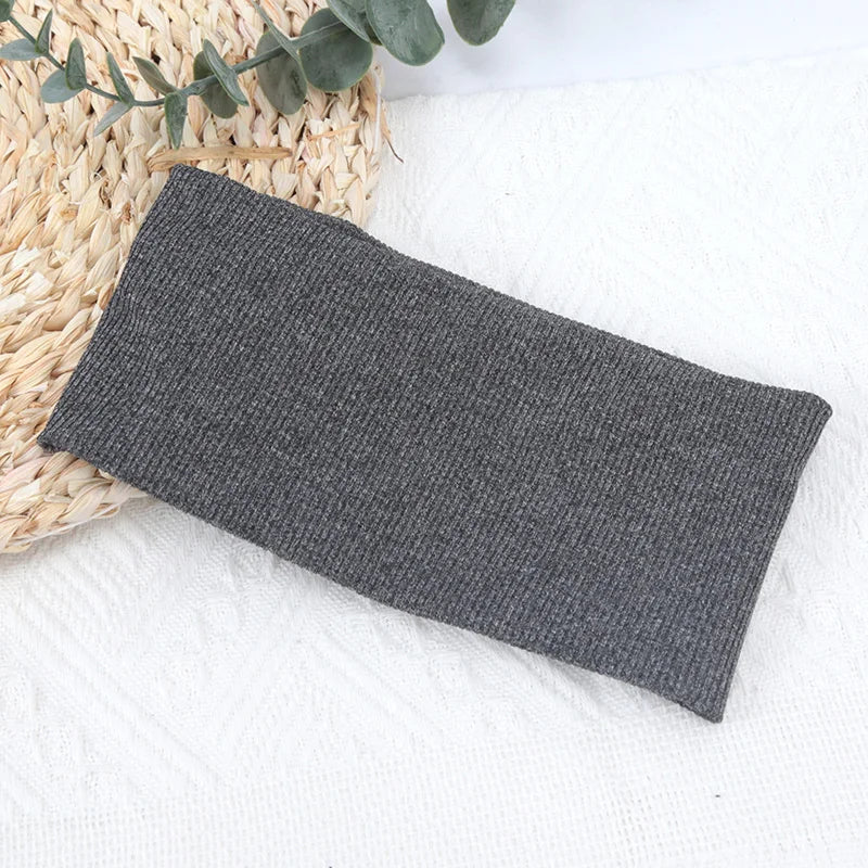 Elastic Solid Color Polyester Hair Bands for Adults