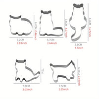 5Pcs/Set Animal Cat Cookie Cutter Mold Diy Biscuit Mold Cookie Stamp Cutters Bakeware Baking Tools Cutters for Sugar Mass - Buy online at  Vibe In Cart.