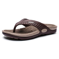 Men's Outdoor Massage Slippers with EVA Insole and Low Heel