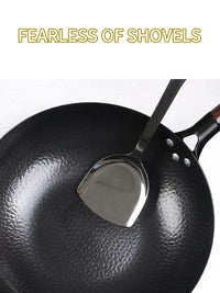 Pure Iron wok cast iron pan Non-coated Pot General use for Gas and Induction Cooker 32cm Chinese Wok Cookware Pan - Buy online at  Vibe In Cart.