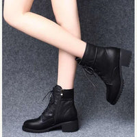 2025 Women's Shoes Luxury Chelsea Boot Women Leather Boot Chunky Winter Shoe Platform Ankle Boots Thick Heel Brand Designer - Buy online at  Vibe In Cart.