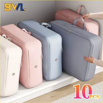 Foldable Polyester Compression Packing Bag for Clothes and Travel Storage, 1-10 Pieces