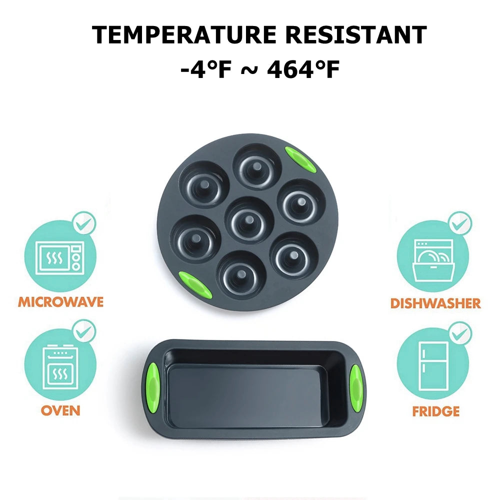 3 Pack Silicone Cake Molds Muffin Toast Donut Pan Round Cake Pan 9in Non-Stick Kitchen Bakeware Baking Tools - Buy online at  Vibe In Cart.