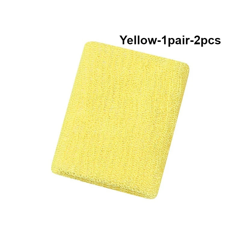 New Hot 1Pairs 2Pcs Set Breathable Cotton Wrist Sweatbands Sweat Absorbent Wristbands for Tennis Football Basketball Running Gym - Buy online at  Vibe In Cart.