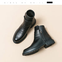 Men Boots New Handmade Dark Brown Pu Leather Ankle Zipper Dress Office Boots for Men - Buy online at  Vibe In Cart.