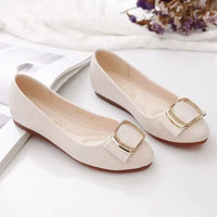 2025 Minimalist Square-Buckle Chain Flats Genuine Leather Slip-Resistant Cushioned Mom Loafers - Buy online at  Vibe In Cart.